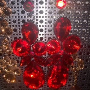 Red Pageant/ Prom Earrings
